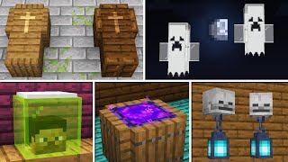 10 Spooky Minecraft Halloween build hacks and decorations 1 [upl. by Inus833]