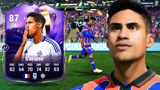 87 End of an Era SBC Varane is BETTER than Saliba 💪 FC 25 Player Review [upl. by Eltrym]