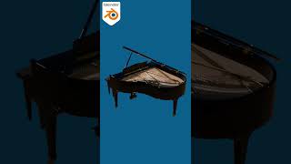 Baby Grand Piano blender3d download 3dmodel [upl. by Keary]