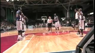 News 8s Norm Karkos plays against the Harlem Globetrotters [upl. by Kariotta]