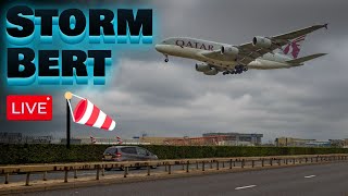 🔴 LIVE Storm Bert at London Heathrow Airport [upl. by Tergram820]