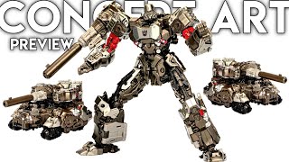 HASBRO Transformers Studio Series Bumblebee109 CONCEPT ART MEGATRON Action Figure Preview [upl. by Tybi]