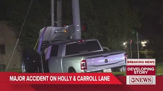 Driver dead after crash at Holly Road and Carroll Lane intersection [upl. by Ynar]