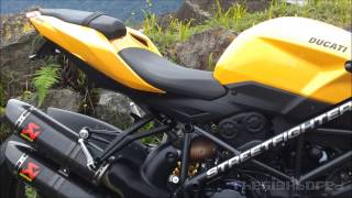 Ducati Streetfighter 848 Akrapovic carbon fiber slipon [upl. by Kenna201]