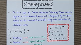 Emphysema in Hindi  Handwritten Notes Of Emphysema [upl. by Telimay]