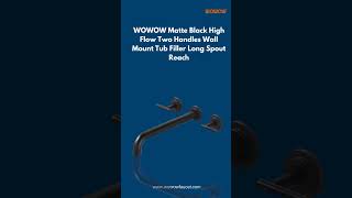 WOWOW Matte Black High Flow Wall Mount Tub Filler  Review amp Installation Guide [upl. by Tuneberg594]