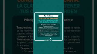 CONCILIACIÓN BANCARIA LA CLAVE PARA MANTENER TUS CUENTAS EN ORDEN tipcontables peru draver [upl. by Politi]