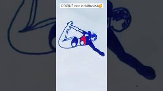 DESSINÉ avec le chiffre 663short youtubeshorts drawing art LTkart [upl. by Natehc]