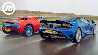 McLaren 750S vs Ferrari 296 GTB Road And Track Battle  Top Gear [upl. by Jedidiah]