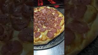 Pizza de calabresa sem borda aberta no cilindro assada no forno gran ceres veja a qualidade [upl. by Sregor]