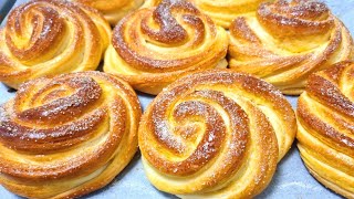 Пуховые булочки Сахарные плюшки  Down buns Sugar buns [upl. by Ragde]