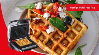 Hartige wafel met feta 🥞🧀 [upl. by Atterys]