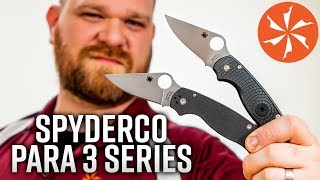 Spyderco Para 3 Series of EDC Folding Knives Available at KnifeCentercom [upl. by Herbst]