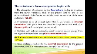 Spectrofluorometry Lecture 4 [upl. by Amy]