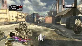 Gears of War 3 Gameplay Horde Wave 4950 on Insane DryDock [upl. by Corabella]