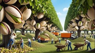 Pistachio Harvest Made EASY Modern Machinery Technology pista dryfruits fyp youtubeshorts viral [upl. by Friedland590]