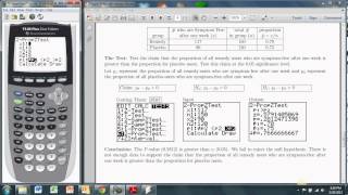 Hypothesis Tests about Two Proportions with the TI8384 2PropZTest [upl. by Anotal84]