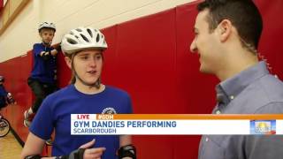 Adam Epstein WGME CBS 13 31016 Gym Dandies  Unicycle Lesson [upl. by Katie]