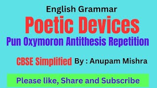 Poetic Device  Literary Devices  Explanation in Hindi  English [upl. by Phalan628]