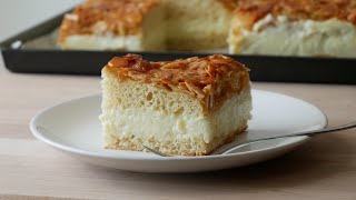 Bienenstich Blechkuchen Backen Rezept  Baking German Bee Sting Cake Recipe  ENG SUBS [upl. by Shu545]