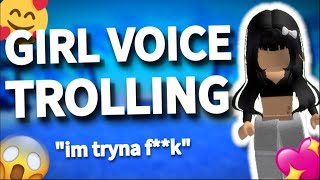 GIRL VOICE TROLLING IN ROBLOX 🥰💖 [upl. by Godwin]