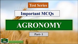 Agronomy Important MCQs Part 1  AGRONOMY Important Questions  Agronomy MCQs  Agronomy Questions [upl. by Annairol]