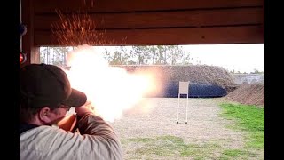 Brown Bess musket slow motion [upl. by Nelaf]