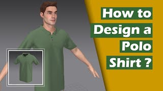 How to design a Polo Shirt in Marvelous Designer sv [upl. by Eibbor]