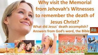 Memorial Jehovah‘s Witnesses why visit the Memorial from Jehovahs Witnesses to remember Jesus Death [upl. by Ally]