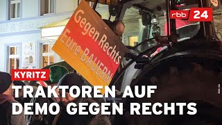 Kyritz Bauern mischen sich unter Demo gegen rechts [upl. by Clemence]