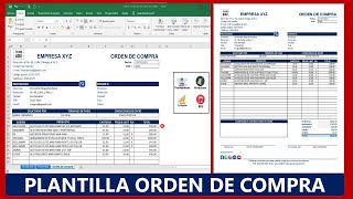 ORDEN DE COMPRA EN EXCEL VBA  Plantilla para ORDENES DE COMPRA en Excel GRATISMACROS VBA [upl. by Lyrem]