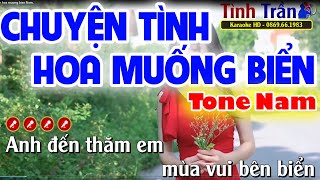 Chuyện Tình Hoa Muống Biển Karaoke Nhạc Sống Tone Nam  Tình Trần Organ [upl. by Anits607]