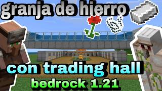 granja de hierro con trading hall Minecraft 121 [upl. by Kcirred]