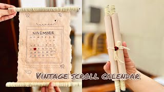 Vintage calendarvintage scroll DIY craftworkmalayalam trendingvideo [upl. by Clerc]