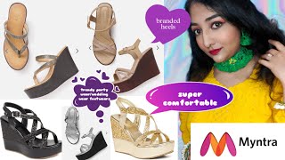 Myntra heels haul 👠 Myntra footwear haul 👡 Myntra wedges haul [upl. by Zielsdorf]