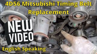 how to Mitsubishi 4d56 engine timing belt install How to Mitsubishi 4d56 engine timing mark [upl. by Thury]