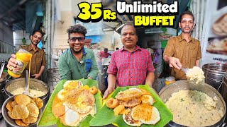 எளியவர்கள் கொண்டாடும் 35₹ Unlimited Buffet🤩  Food Review Tamil [upl. by Atikihs]