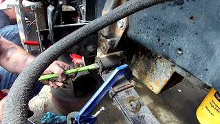 Peterbilt 379 front leaf spring replacement [upl. by Akcinat]