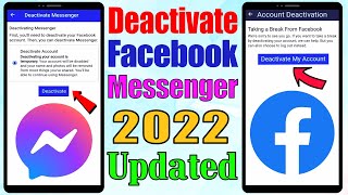 Deactivate Facebook and Messenger  How to deactivate messenger 2022  iphoneios amp Android [upl. by Soulier]