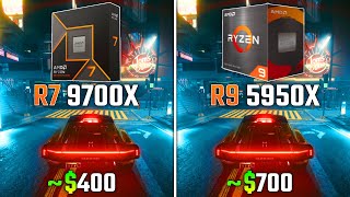 RYZEN 7 9700X vs RYZEN 9 5950X  Test in 6 Games [upl. by Dnomse366]