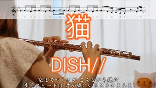 【フルート】猫  DISH 北村匠海【楽譜】 [upl. by Obadiah]