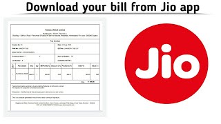 How to download receipts or invoice from My Jio app  Download your Bill  Techno Logic  2021 [upl. by Rivalee297]