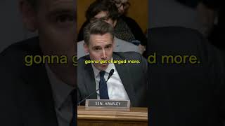 Sen Hawley Cant Believe The CEO Charges DIFFERENT Rates For Passengers On The Same Flight Randomly [upl. by Feinberg]