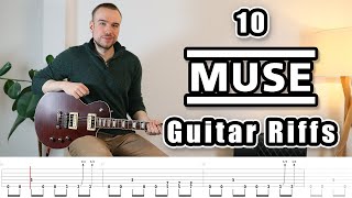 10 Iconic MUSE Guitar Riffs with Tabs [upl. by Agrippina]