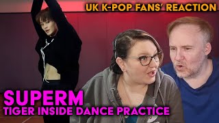 SuperM  Tiger Inside  Dance Practice  UK KPop Fans Reaction [upl. by Ayekahs]