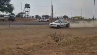 Justin Angry Gobabis bull glares at rally drivers [upl. by Osmo]