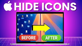 Hide  Remove Desktop Icons in Mac MacBook Air and Pro [upl. by Ecirtap]