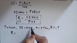 HOW TO FIND RATE OF INTEREST SIMPLE INTEREST [upl. by Lucine]