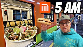 ¿Qué COMER a las 5 AM en el METRO de la CDMX 😱 [upl. by Neeuq]