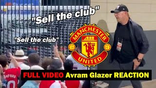 Avram Glazer reaction to SELL THE CLUB chant after win over Arsenal at MetLife Stadium [upl. by Larual]